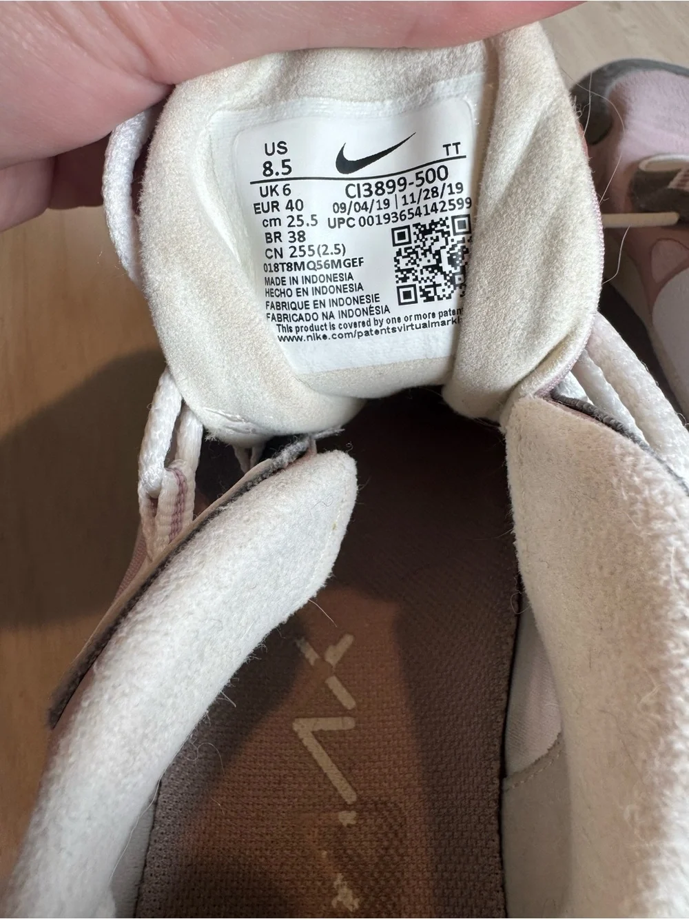 Nike Women’s Air Max 270 React Sneakers in Pink, Gray & White